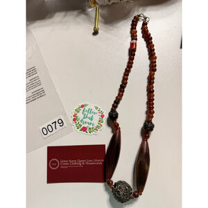 Women's Unbranded Brown Beaded Necklace from vendor for Free People and Anthropo